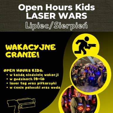 Open Hours Kids co niedziele w Laser Wars w Galerii Metropolia